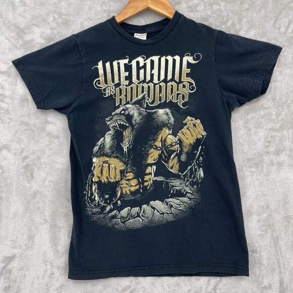 We Came as Romans Vintage Y2K Adult S Metalcore Band Wolf Tee Black Distressed - Picture 1 of 12